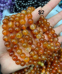 8mm red agate bracelet
