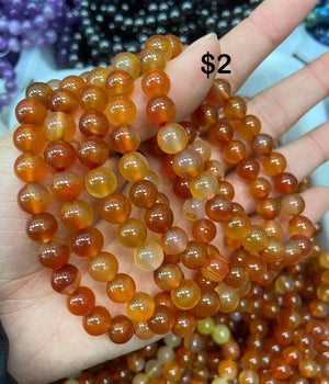 8mm red agate bracelet