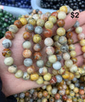 8mm yellow crazy lace agate bracelet