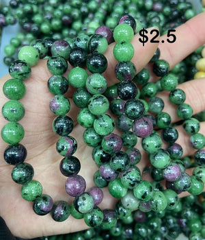 8mm Zoisite Ruby bracelet