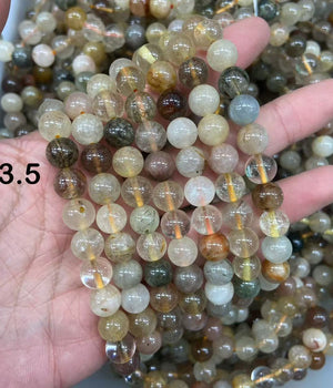8mm mixed Rutilated quartz bracelet
