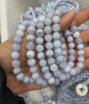 8mm blue lace agate bracelet