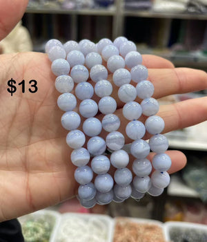 8mm blue lace agate bracelet