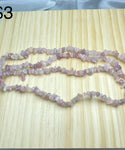 rose quartz chips string
