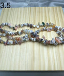 pink agate chips string