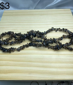 smoky quartz chips string
