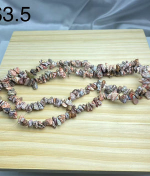 Red vein Jasper chips string