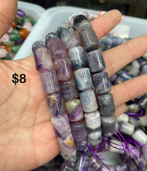 fluorite barrel bracelet