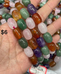 mixed matrials barrel bracelet