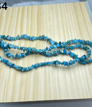 blue apatite chips string