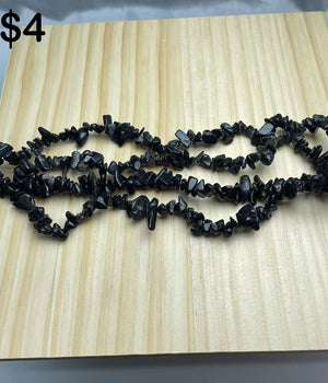 rainbow obsidian chips string