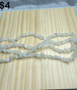white moonstone chips string