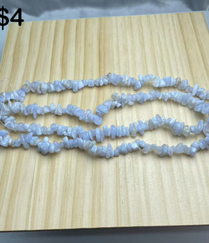 blue lace agate chips string