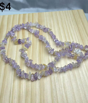 amethyst with Citrine chips string