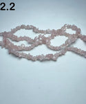 rose quartz chips string