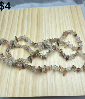 Rutilated Quartz chips string