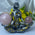 Resin yoga lady sphere holder