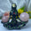 Resin yoga lady sphere holder